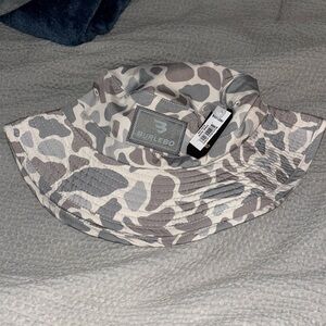 BURLEBO Gray and Green Camouflage Bucket Hat